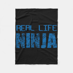 Real Life Ninja Easy Christmas Gift Fleece Blanket