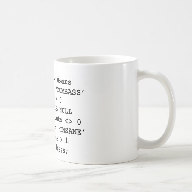 Real Life SQL Coffee Mug (Right)