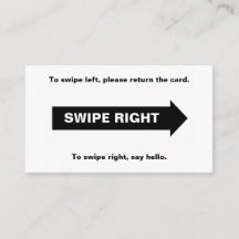 Real Life Swipe Right Card