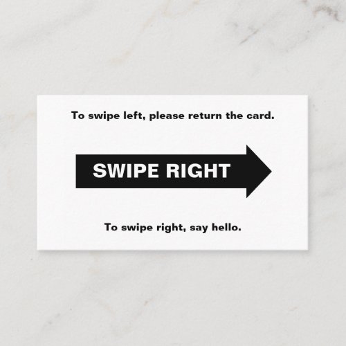 Real Life Swipe Right Card