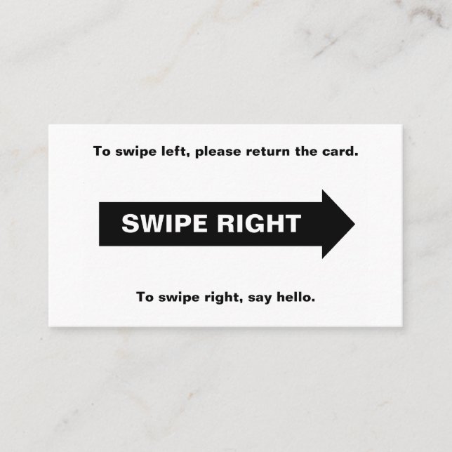 Real Life Swipe Right Card (Front)