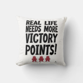Real Life Victory Points Board Gamer Lifestyle Throw Pillow
