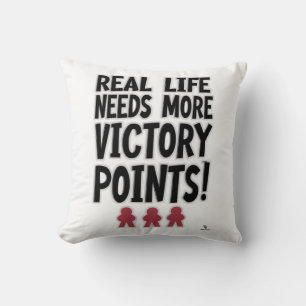 Real Life Victory Points Board Gamer Lifestyle Throw Pillow