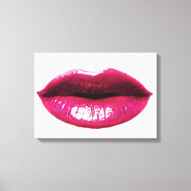 Real LIps  Wrapped Canvas 20x14" Print (Front)