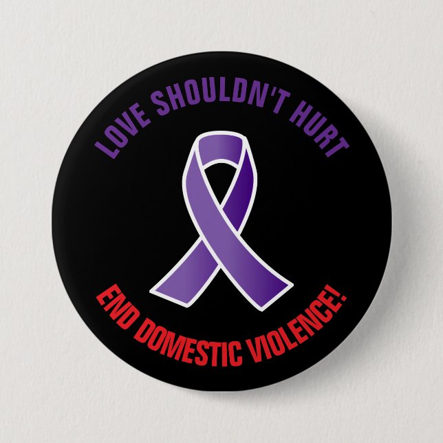 Real Love Domestic Violence  Button (Front)