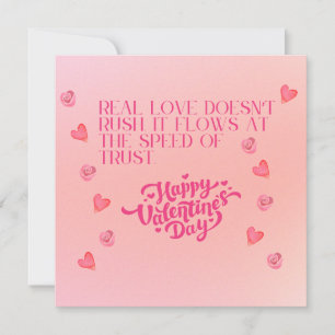 Real Love Flows at the Speed of Trust Valentine's Holiday Card