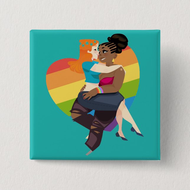 Real Love Lesbian Pride Pin (Front)