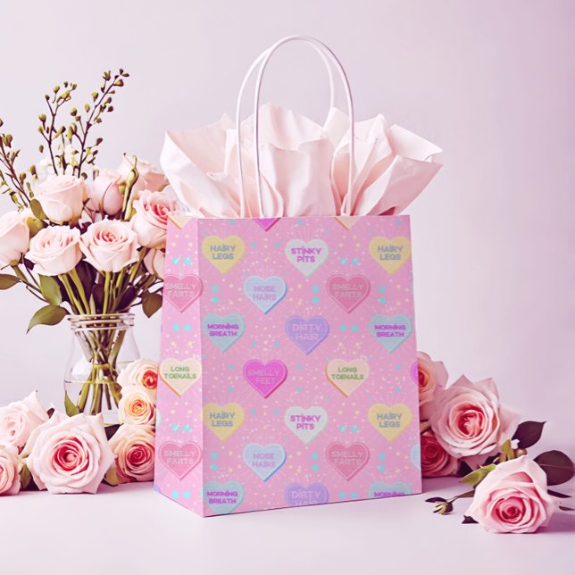 Real Love Pink with Candy Hearts and truths Medium Gift Bag (Creator Uploaded)
