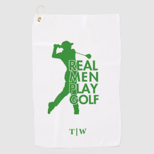 Real Man Play Golf Funny Golf Theme Towel