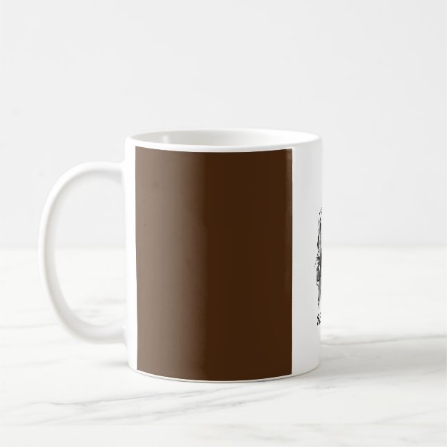 "Real Man, Real Brew: Personalized Ceramic Mug" Coffee Mug (Left)