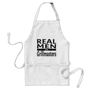 Real Men Are Grillmasters BBQ Cooking Steaks Grill Adult Apron