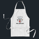 Real men bake apron<br><div class="desc">Real men bake apron with funny chef image. Baking gifts with funny cartoon,  cute sayings,  quotes and humorous jokes. Customize and personalize products with your own text or name. Create gifts relates to cooking,  baking,  bbq,  food and more. Dinner party designs.</div>