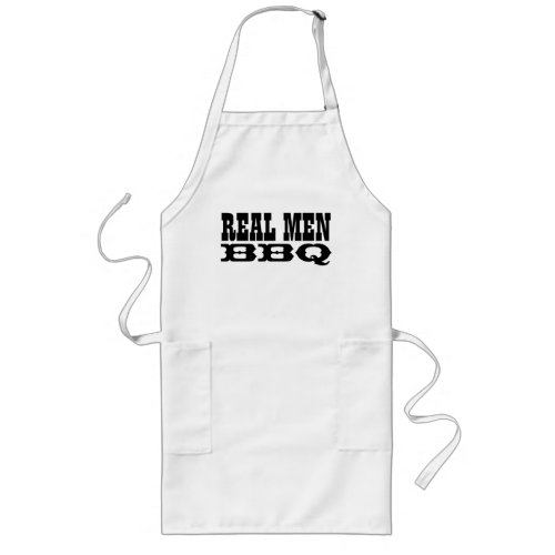 Real Men BBQ  Big long barbecue aprons for men