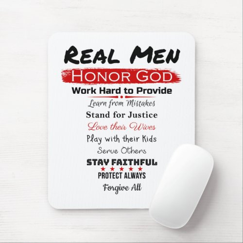 Real Men â Christian Dads Super List of Faith  Mouse Pad