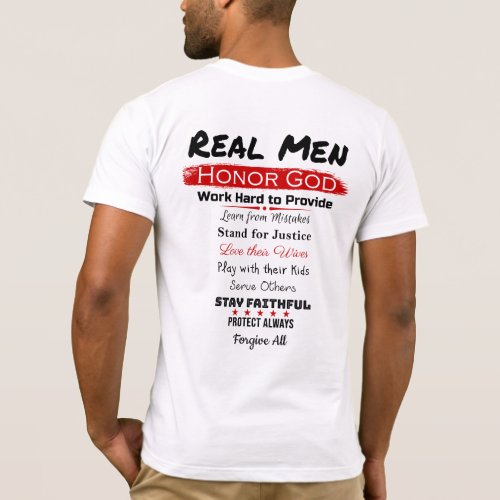 Real Men  Christian Dads Super List of Faith  T_ T_Shirt