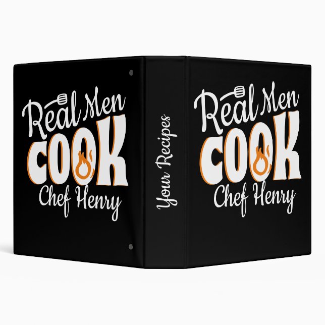 Real Men Cook  3 Ring Binder (Background)