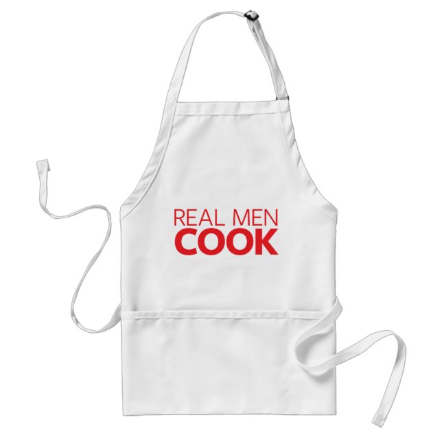 Real Men Cook Adult Apron (Front)