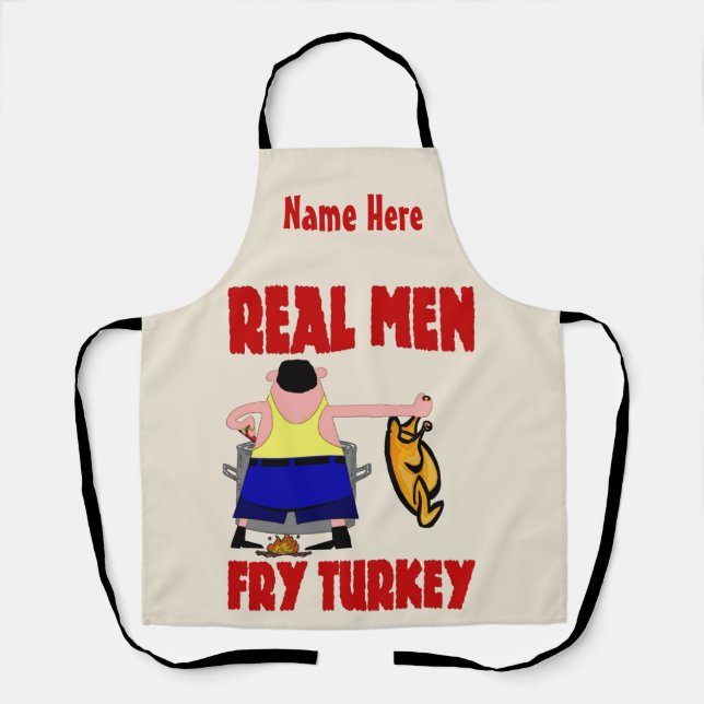 Real Men Cook Aprons- add text, Apron (Front)