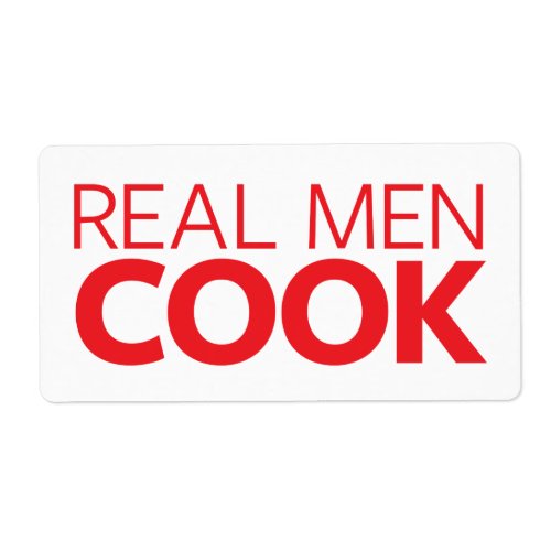 Real Men Cook Label
