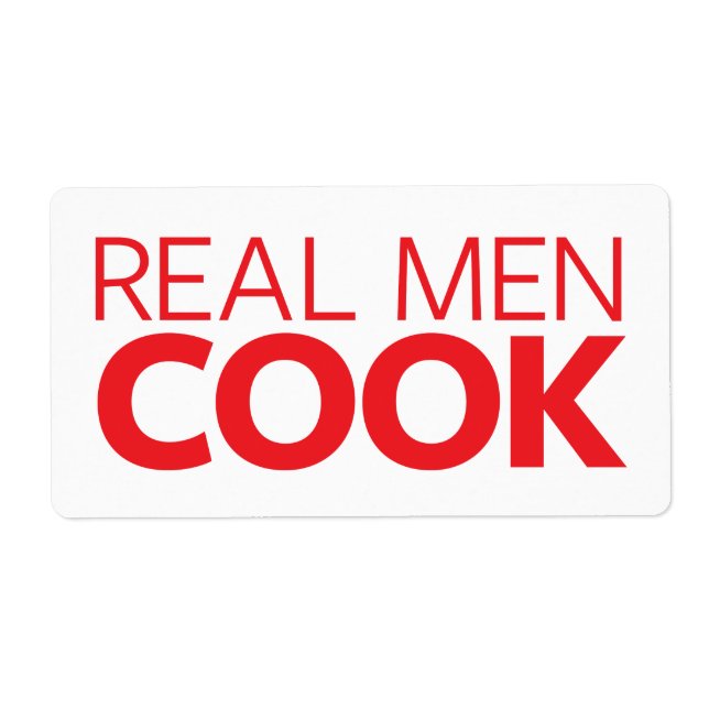 Real Men Cook Label (Front)
