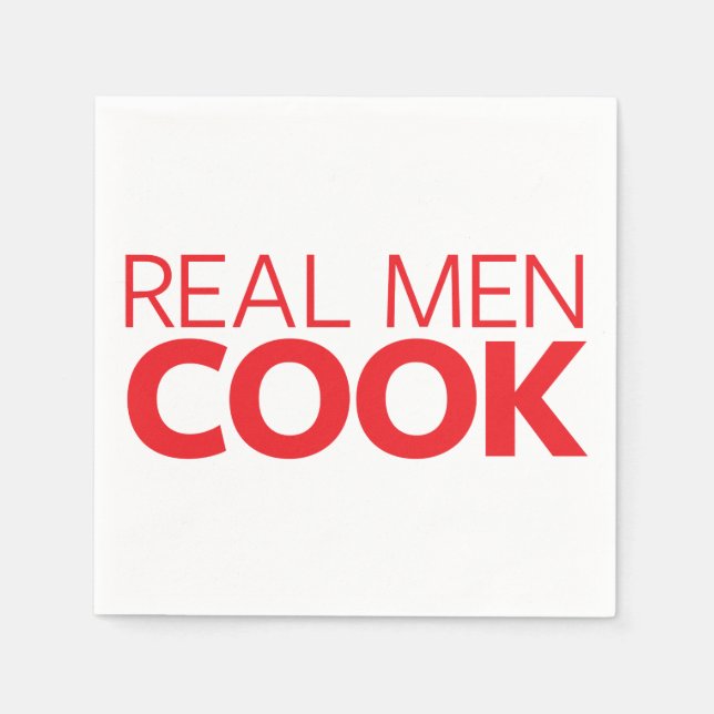 Real Men Cook Napkins (Front)