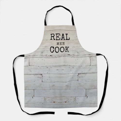 Real Men Cook Rustic Funny Apron