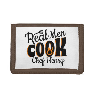 Real Men Cook Tri-fold Wallet