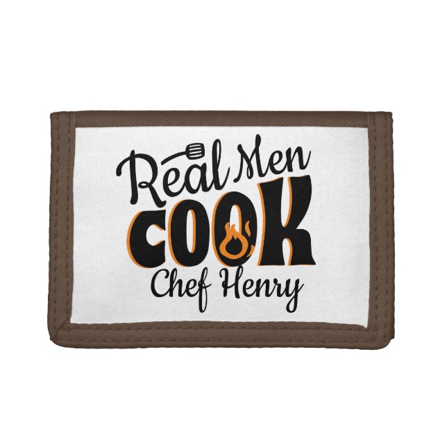 Real Men Cook  Trifold Wallet (Front)