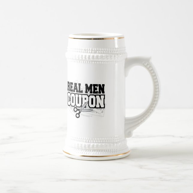 Real Men Coupon Beer Stein (Right)