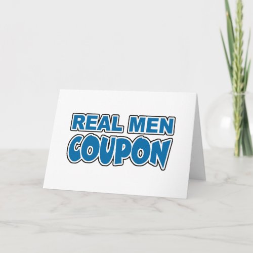 Real Men Coupon Card