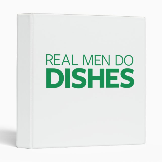 Real Men Do Dishes 3 Ring Binder (Front/Spine)