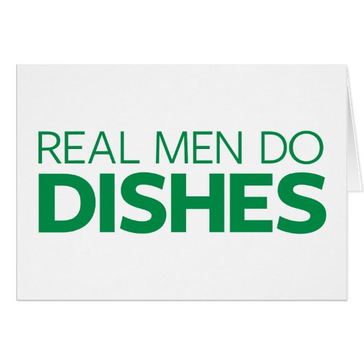 Real Men Do Dishes Cards (Front Horizontal)