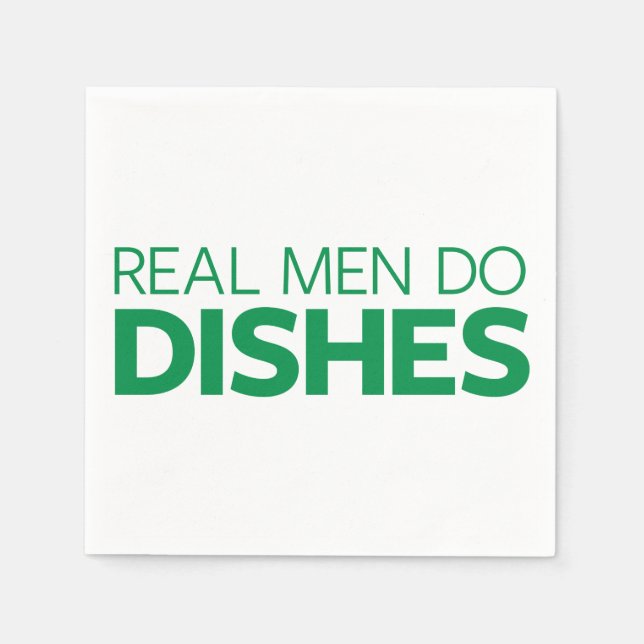 Real Men Do Dishes Napkins (Front)