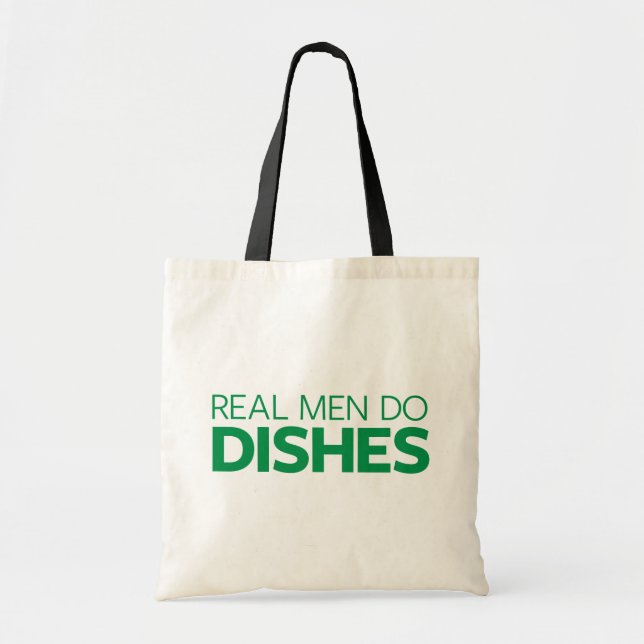 Real Men Do Dishes Tote Bag (Front)