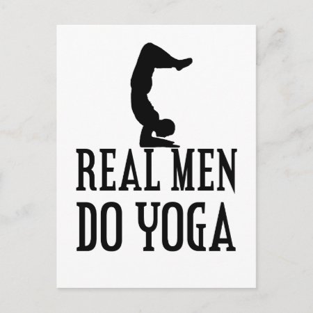 Real Men Do Yoga Postcard