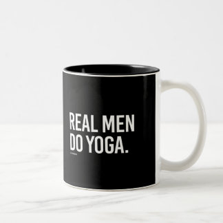 Real men do yoga - Yoga Fitness -.png Two-Tone Coffee Mug