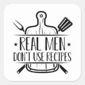 Real Men Cooking, Cook Hobby Chef Food Gift Ideas Classic Round Sticker