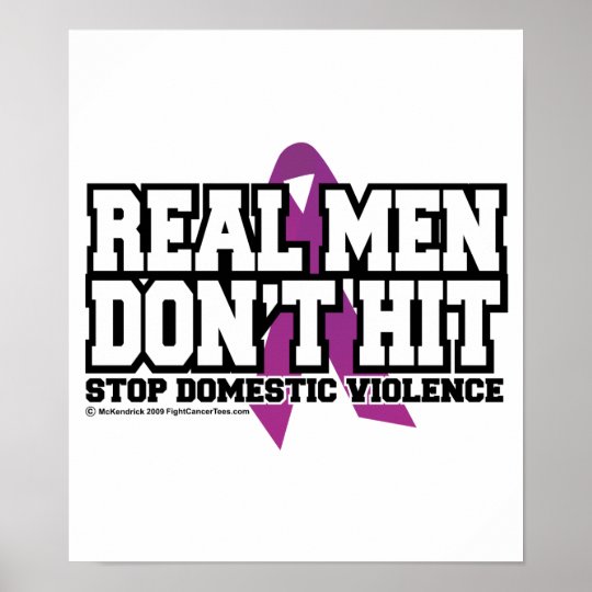 Real Men Dont Hit Poster