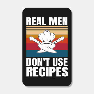 Real Men Don't Use Recipes - Funny Cooking Matchboxes