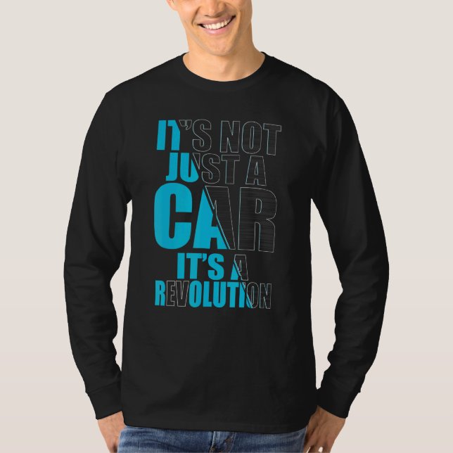 Real Men drive electric Car E-Car Plug-In 2 T-Shirt (Front)