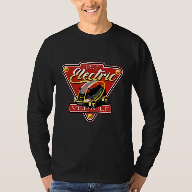 Real Men drive electric Car E-Car Plug-In 3 T-Shirt (Front)