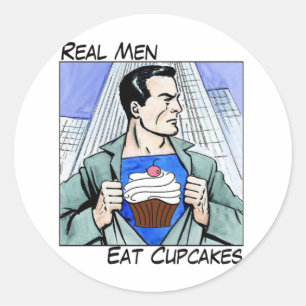 Real Men Eat Cupcakes Sticker Sheet
