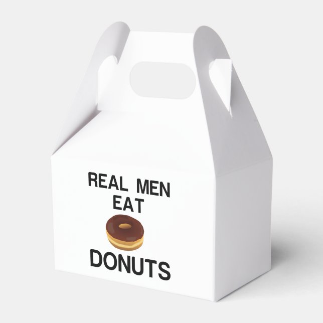 REAL MEN EAT DONUTS FAVOR BOXES (Front Side)