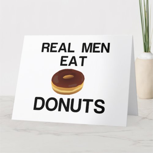 REAL MEN EAT DONUTS THANK YOU CARD