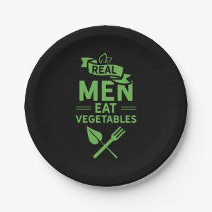 Real Men Eat Vegetables Paper Plates