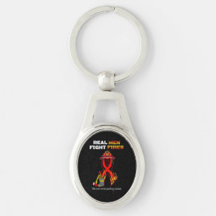 REAL MEN FIGHT FIRES KEYCHAIN