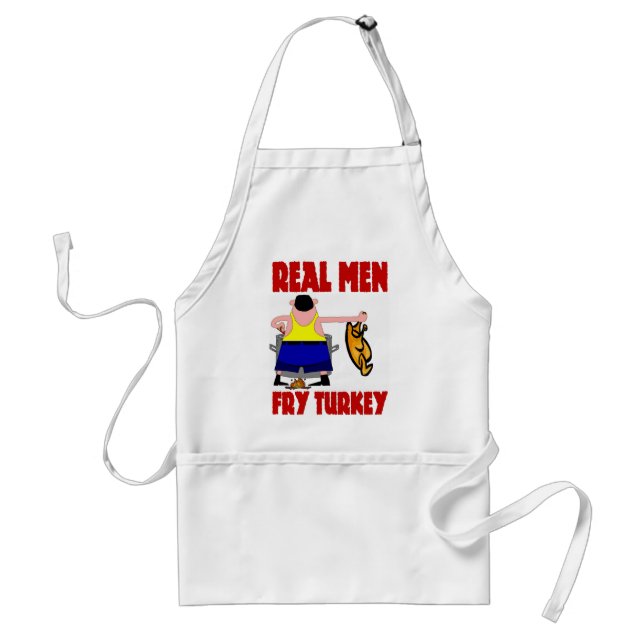 Real Men Fry Turkey Adult Apron (Front)