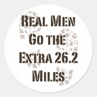 Real Men Go The Extra 26.2 Miles Sticker