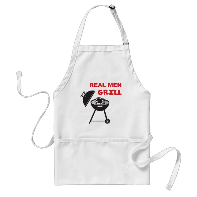 Real Men Grill Adult Apron (Front)