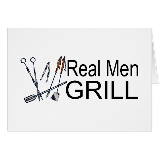 Real Men Grill Cards (Front Horizontal)